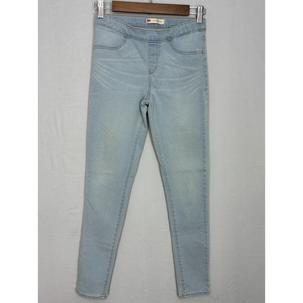 Levi's Pull On Jegging Womens Light Blue Denim Whisker Comfort Outdoor 14R